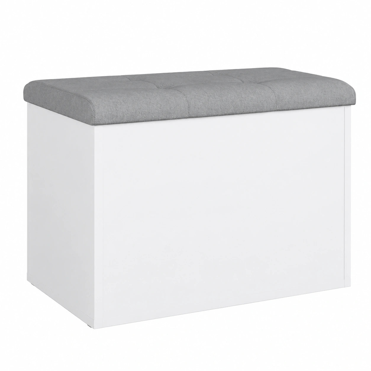 Willood Stauraum-Sitzbank mit Polsterung f¨¹r Wohnzimmer und Flur, Schuhbank und Truhenbank, Wei?, 62x42x45 cm
