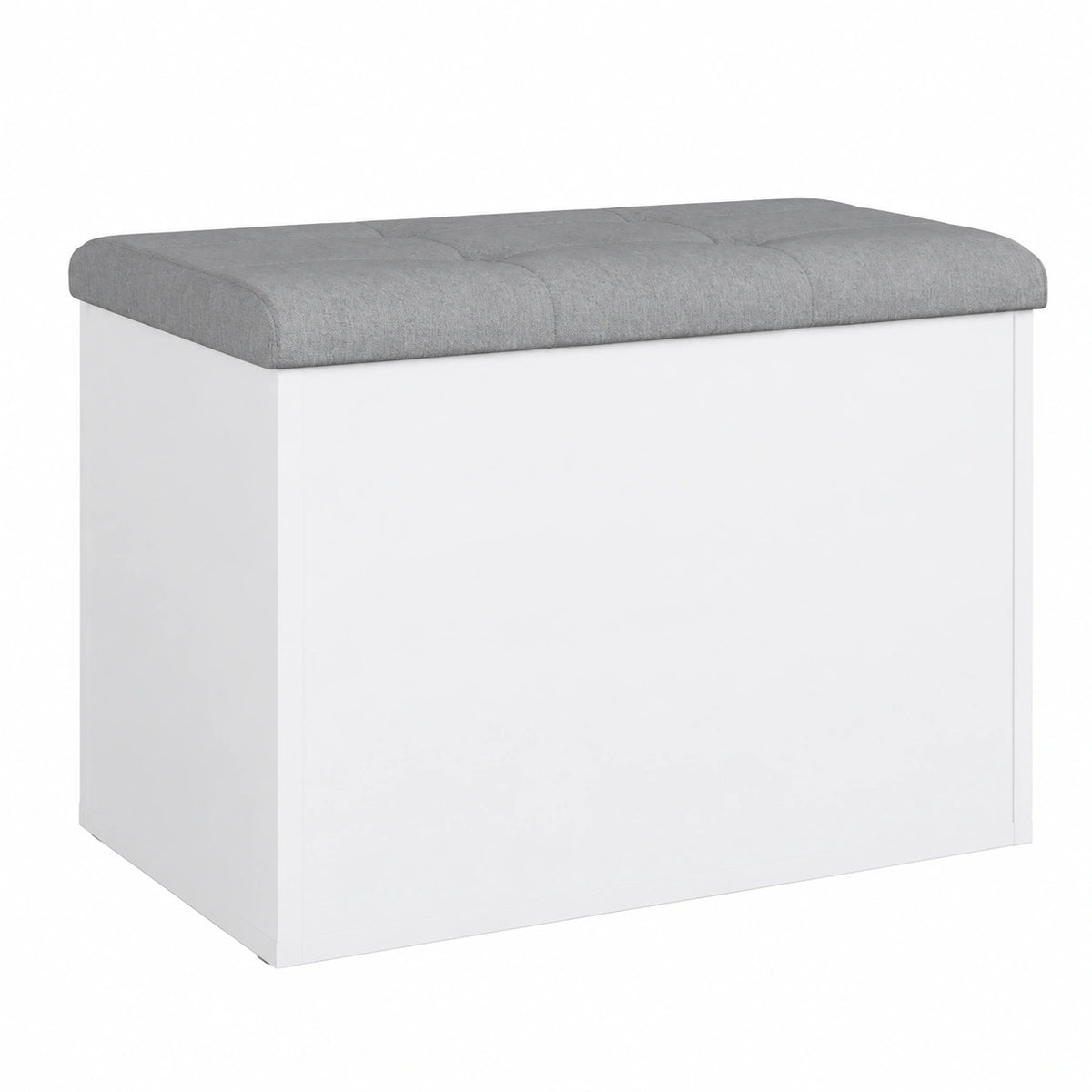 Willood Stauraum-Sitzbank mit Polsterung für Wohnzimmer und Flur, Schuhbank und Truhenbank, Weiß, 62x42x45 cm