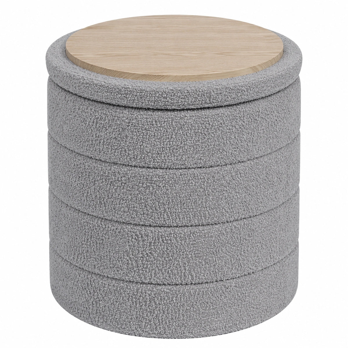 Faltbarer Sitzhocker mit Stauraum in Grau, 43x43x45 cm – Funktionaler Polsterhocker für Wohnzimmer, Schlafzimmer & Flur