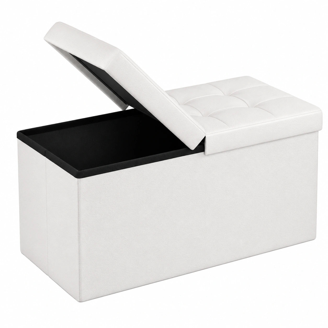 SONGMICS Aufbewahrungstruhe, faltbar, 89L, bis 300kg, wolkenwei?, 38x76x38cm