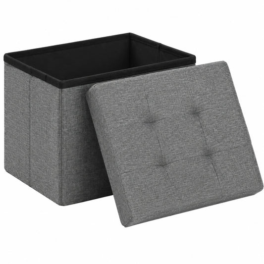 Blumtal Aufbewahrungs-Sitzbank in Anthrazit - Kompakte Sitztruhe 41x31x31 cm - Praktischer Sitzw¨¹rfel mit Stauraum