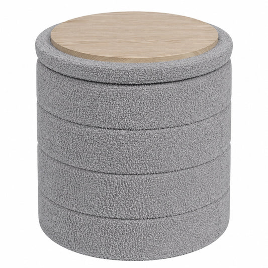 Faltbarer Sitzhocker mit Stauraum in Grau, 43x43x45 cm ¨C Funktionaler Polsterhocker f¨¹r Wohnzimmer, Schlafzimmer & Flur